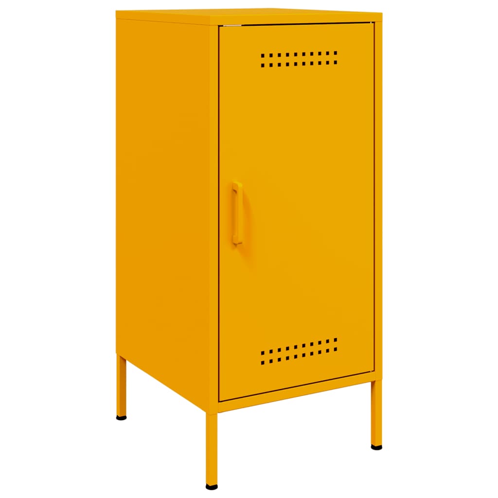 Mustard Yellow Steel Sideboard 36x39x79 cm - Stylish Storage Solution
