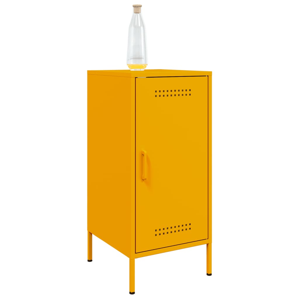 Mustard Yellow Steel Sideboard 36x39x79 cm - Stylish Storage Solution