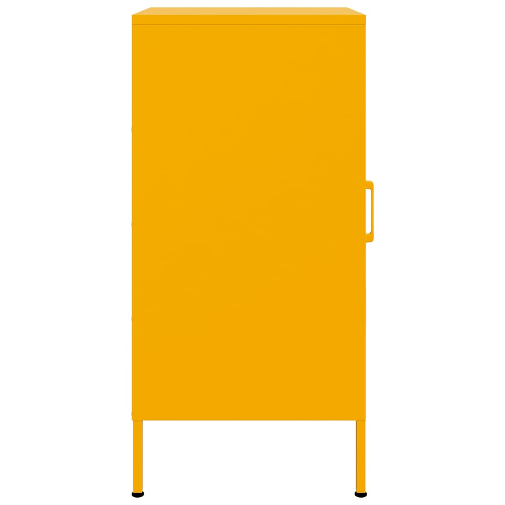Mustard Yellow Steel Sideboard 36x39x79 cm - Stylish Storage Solution