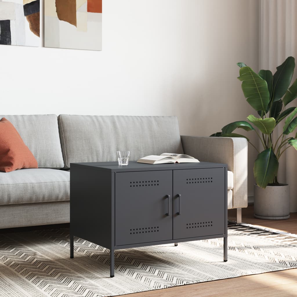 Coffee Table Anthracite 68x50x50.5 cm Steel