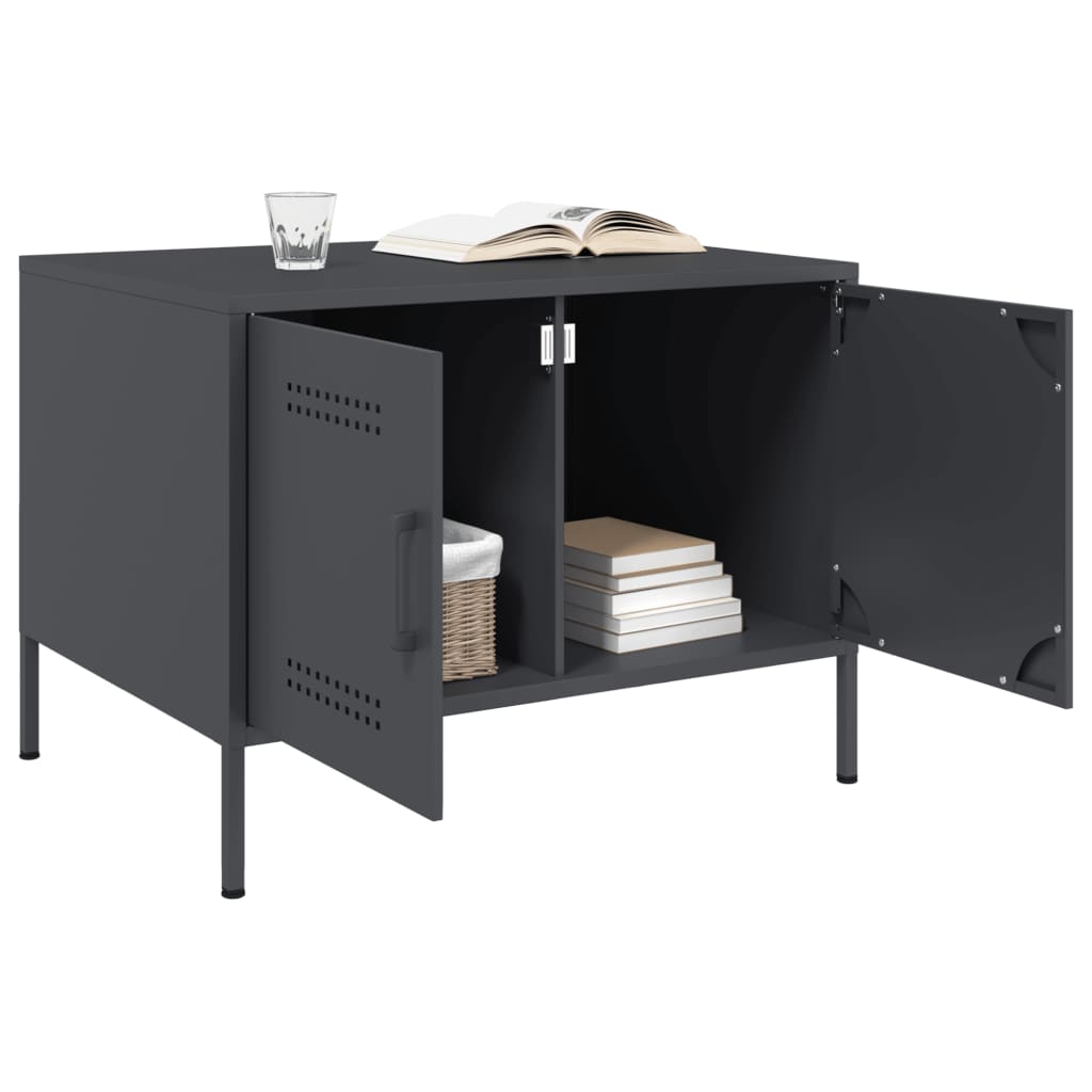 Coffee Table Anthracite 68x50x50.5 cm Steel