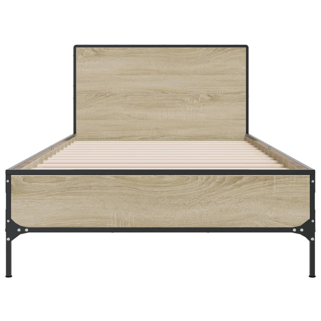 Sonoma Oak Bed Frame 90x200 cm - Sturdy & Stylish Wood Design
