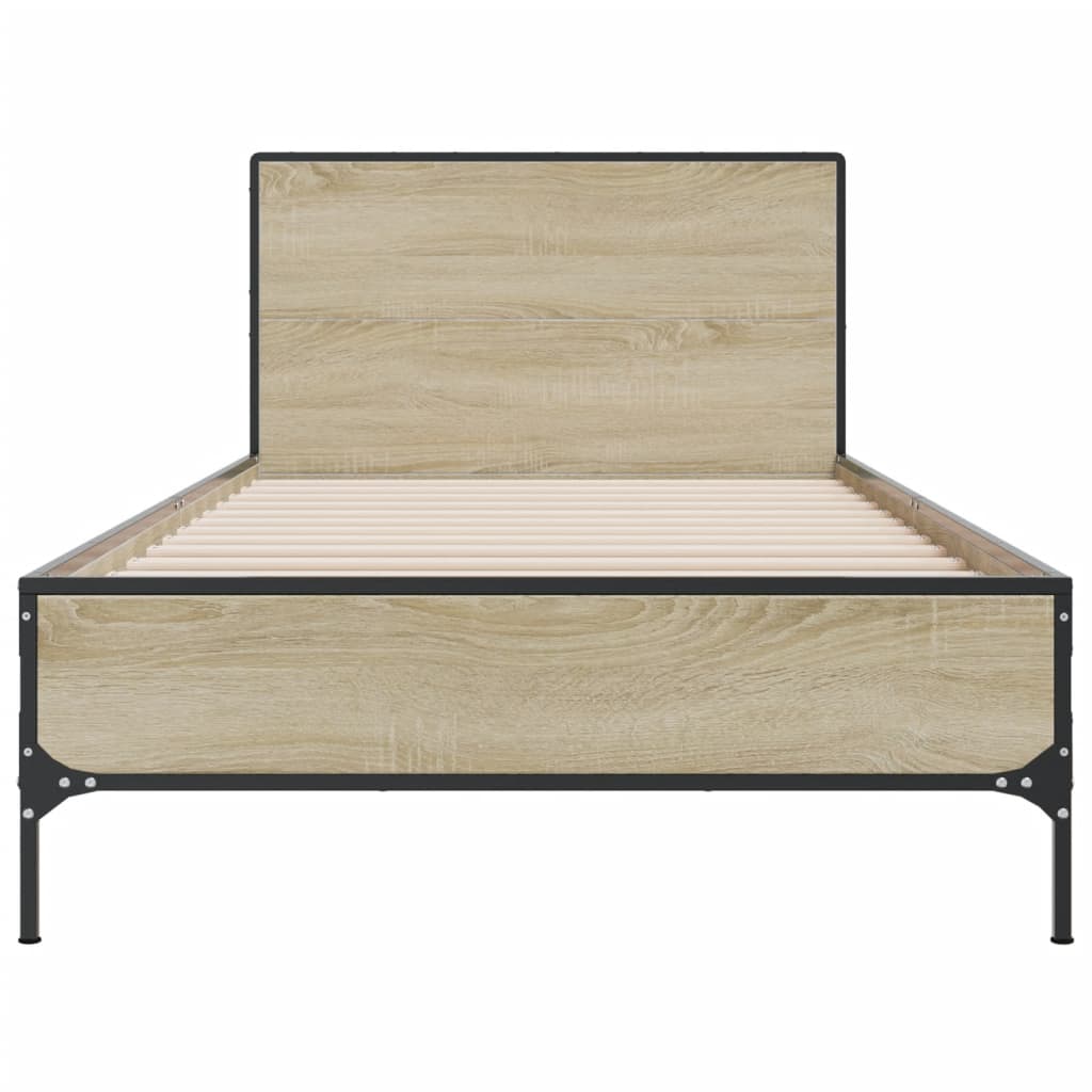 Sonoma Oak Single Bed Frame 90x190 cm - No Mattress Included
