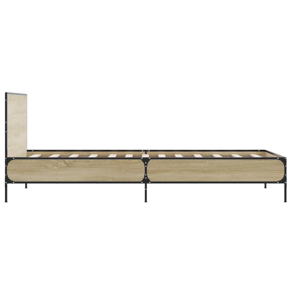 Sonoma Oak Single Bed Frame 90x190 cm - No Mattress Included