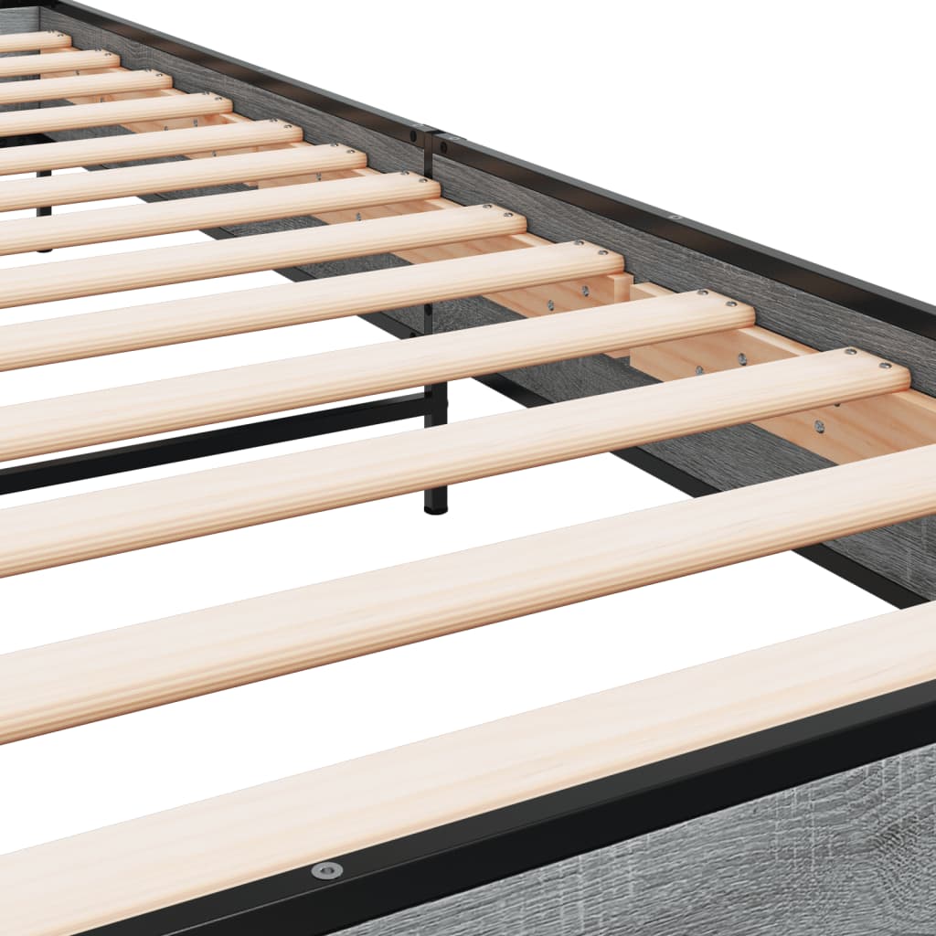 Grey Sonoma Bed Frame, 75x190 cm, Small Single No Mattress