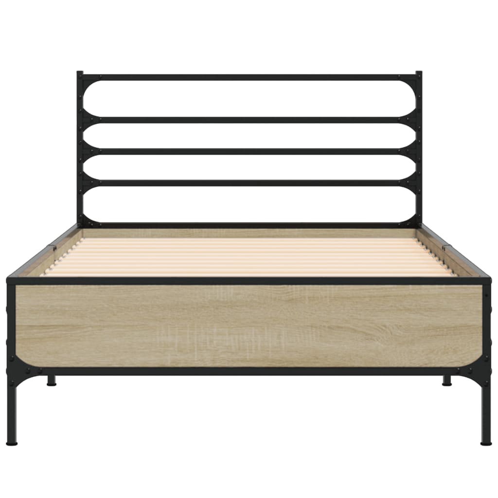 Sonoma Oak Single Bed Frame 90x190 cm - No Mattress Included
