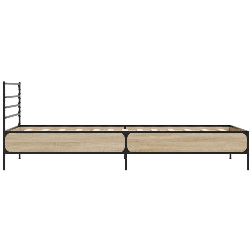 Sonoma Oak Single Bed Frame 90x190 cm - No Mattress Included