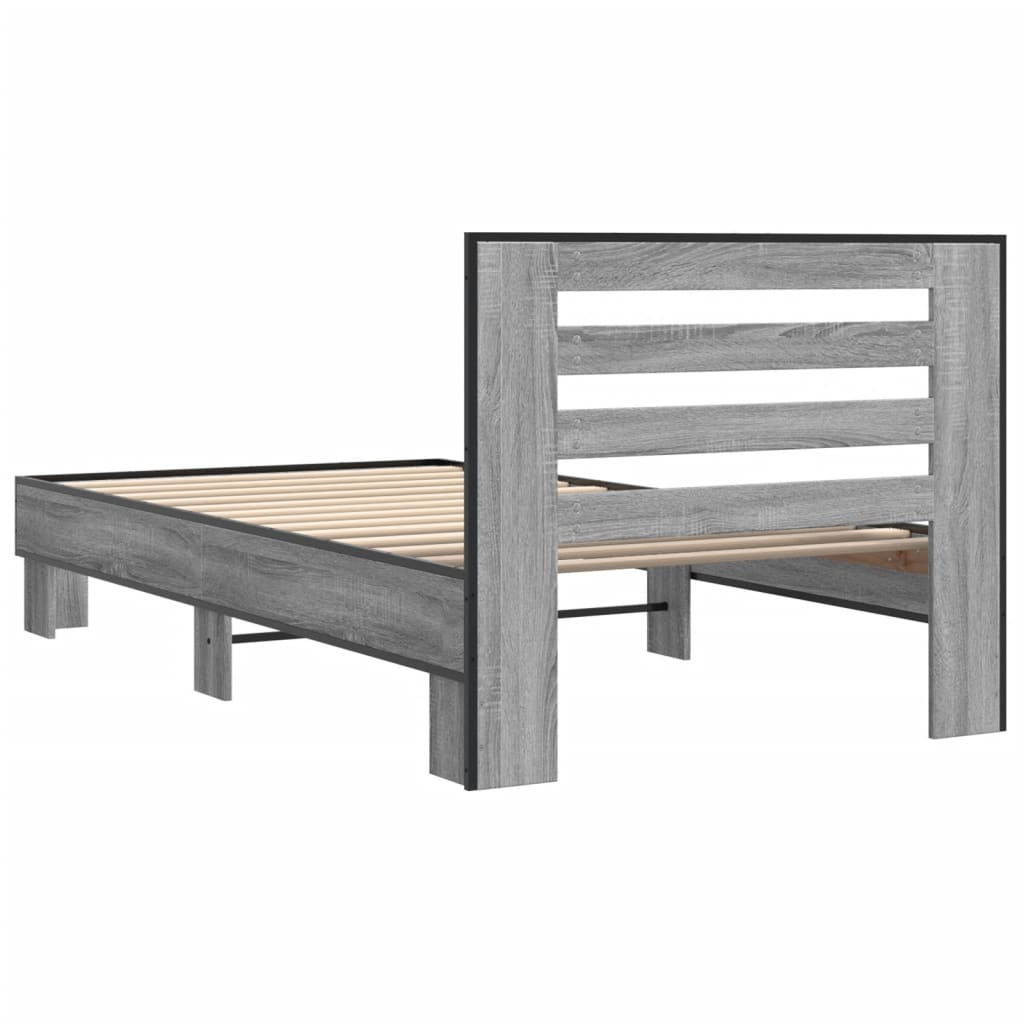 Grey Sonoma Bed Frame 75x190 cm - Small Single, No Mattress