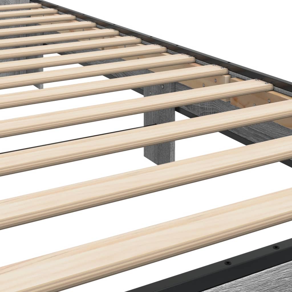 Grey Sonoma Bed Frame 75x190 cm - Small Single, No Mattress
