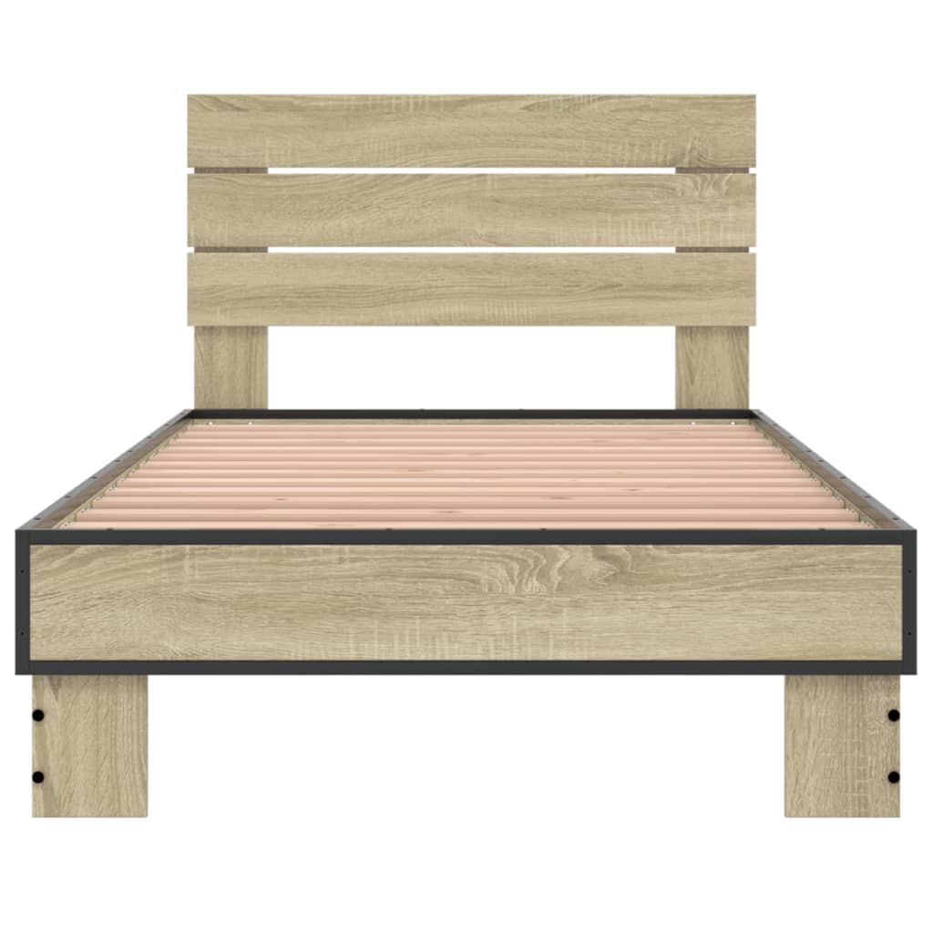 Sonoma Oak Small Single Bed Frame 75x190 cm - No Mattress Included
