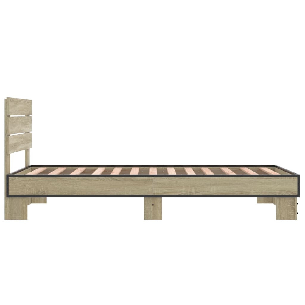 Sonoma Oak Small Single Bed Frame 75x190 cm - No Mattress Included