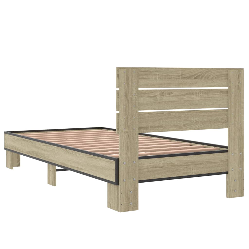 Sonoma Oak Small Single Bed Frame 75x190 cm - No Mattress Included