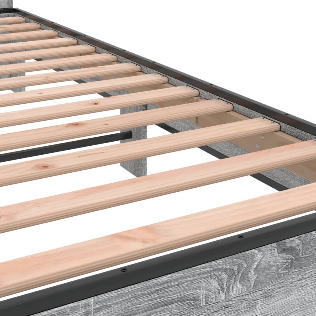 Grey Sonoma Small Single Bed Frame 75x190 cm - No Mattress Included