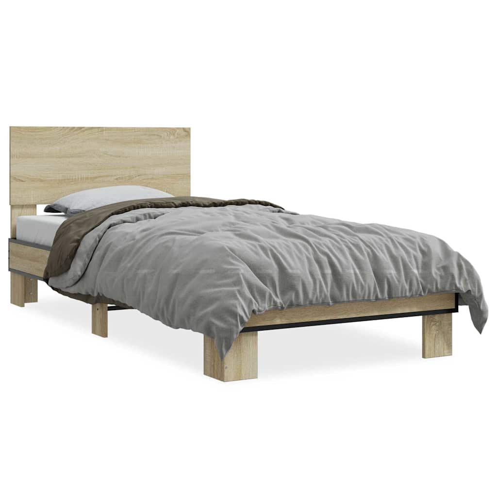 Sonoma Oak Bed Frame 100x200 cm - Stylish & Durable Design