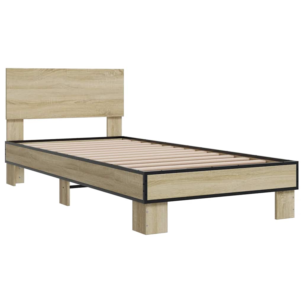 Sonoma Oak Bed Frame 100x200 cm - Stylish & Durable Design