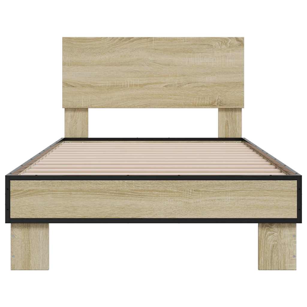 Sonoma Oak Bed Frame 100x200 cm - Stylish & Durable Design