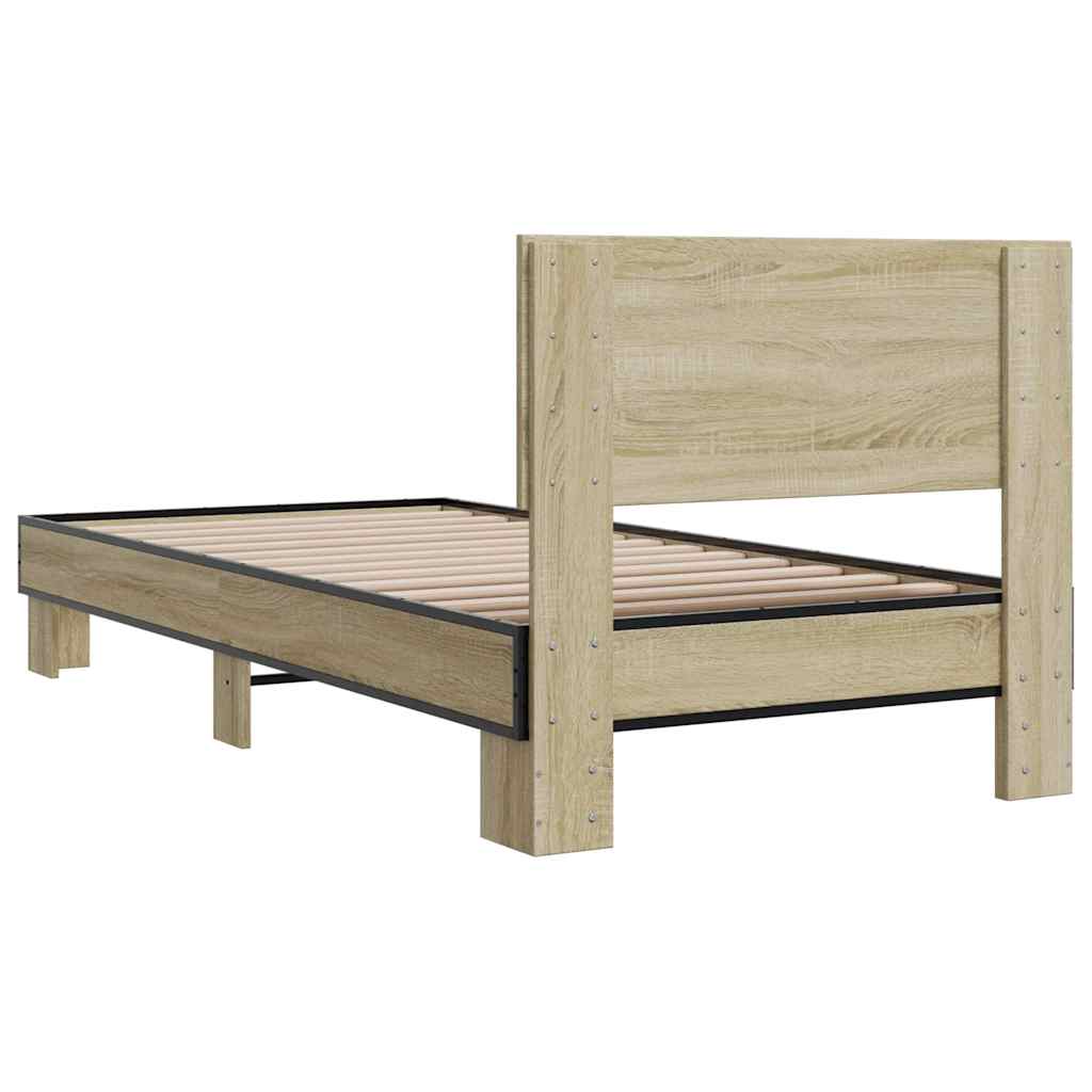 Sonoma Oak Bed Frame 100x200 cm - Stylish & Durable Design