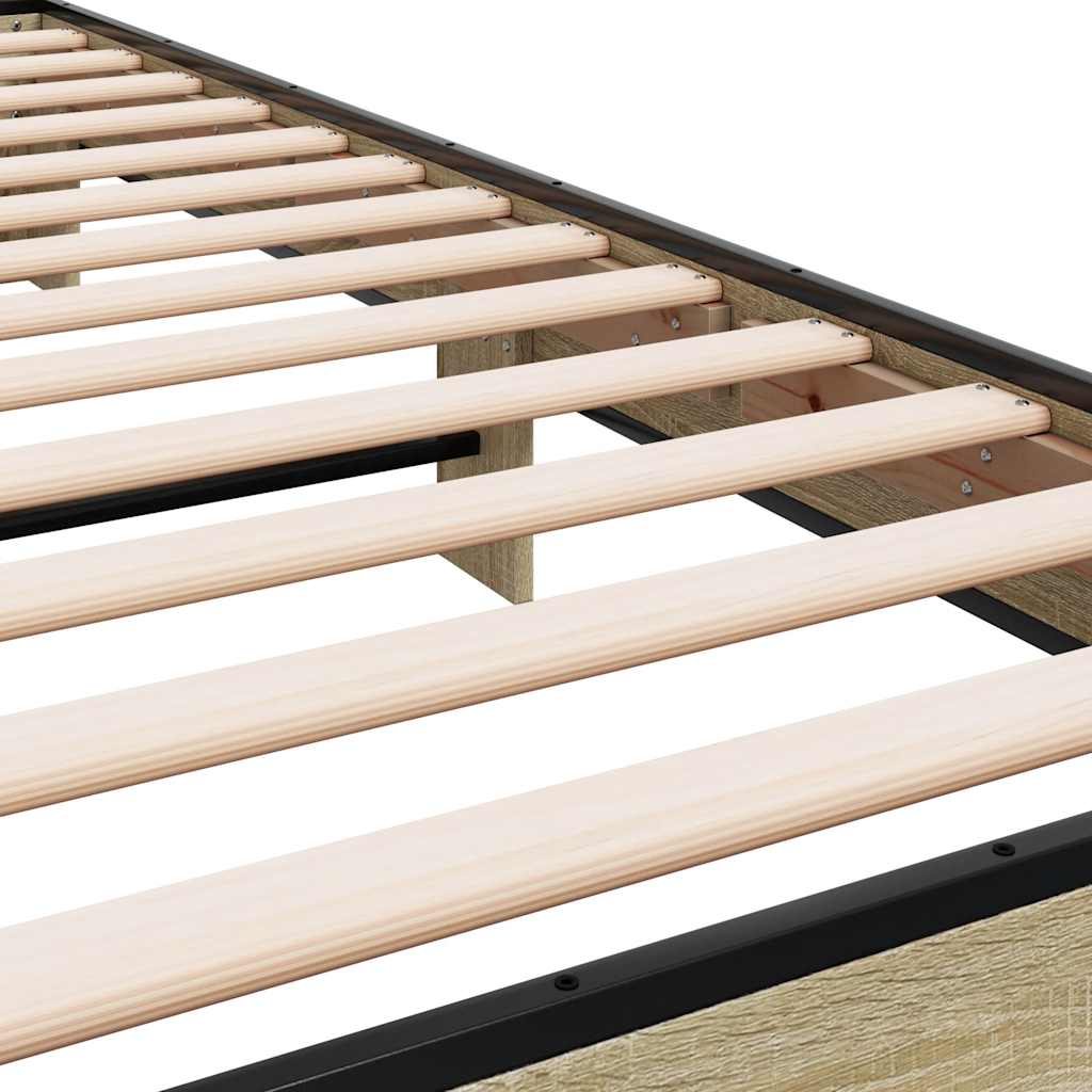 Sonoma Oak Bed Frame 100x200 cm - Stylish & Durable Design
