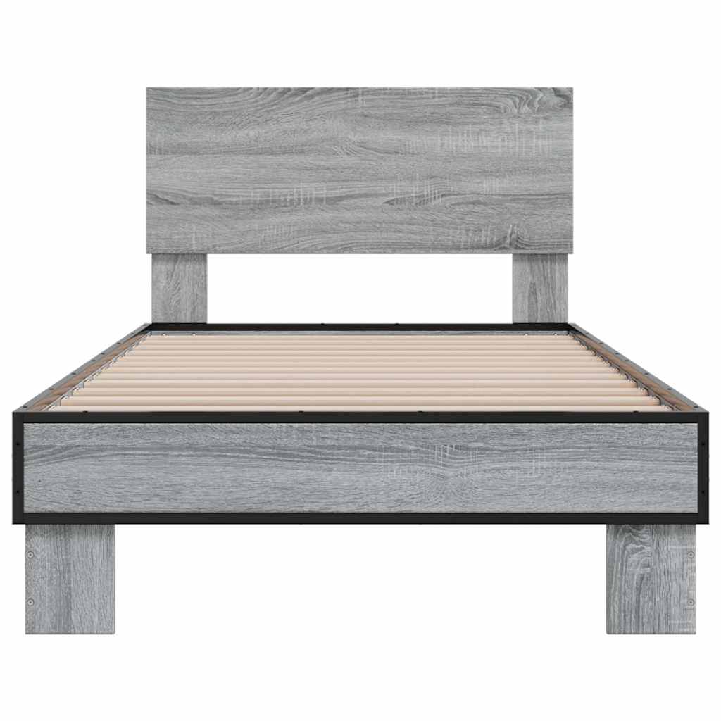 Grey Sonoma Bed Frame 100x200 cm - Stylish & Durable Design