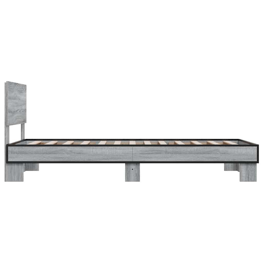 Grey Sonoma Bed Frame 100x200 cm - Stylish & Durable Design