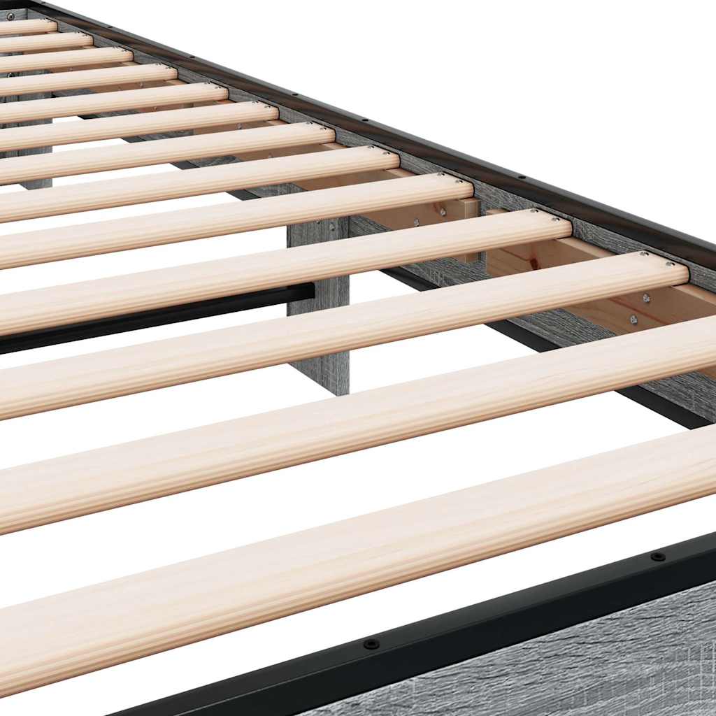 Grey Sonoma Bed Frame 100x200 cm - Stylish & Durable Design