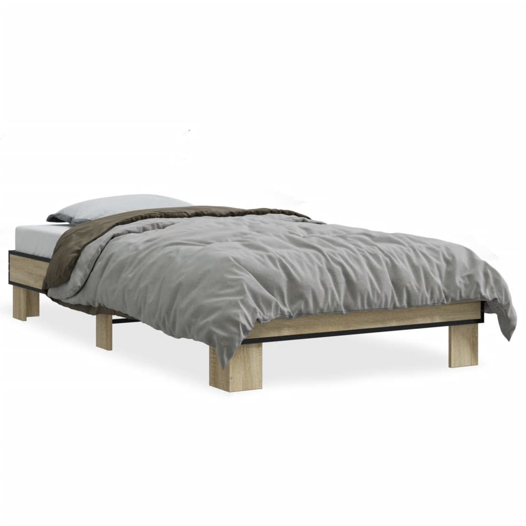 Sonoma Oak Bed Frame 100x200 cm - Stylish Wooden Design