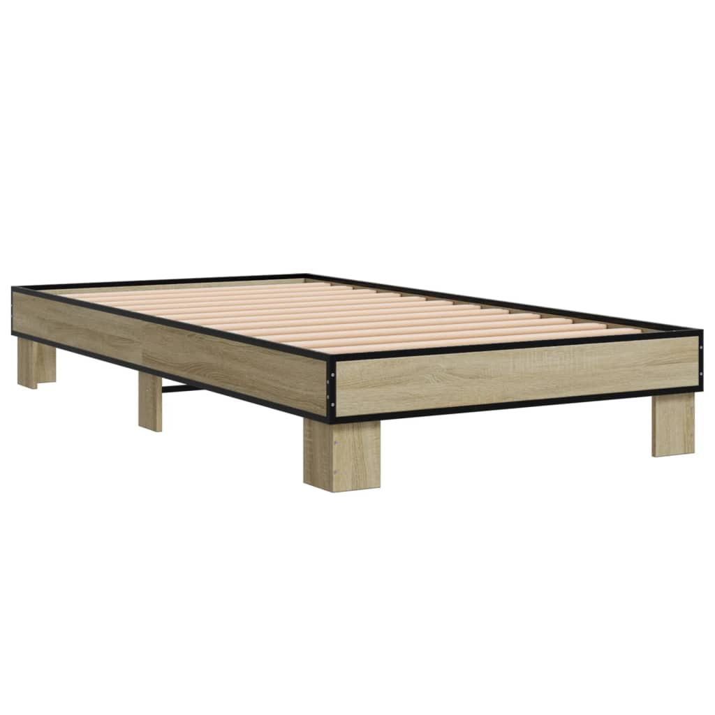 Sonoma Oak Bed Frame 100x200 cm - Stylish Wooden Design