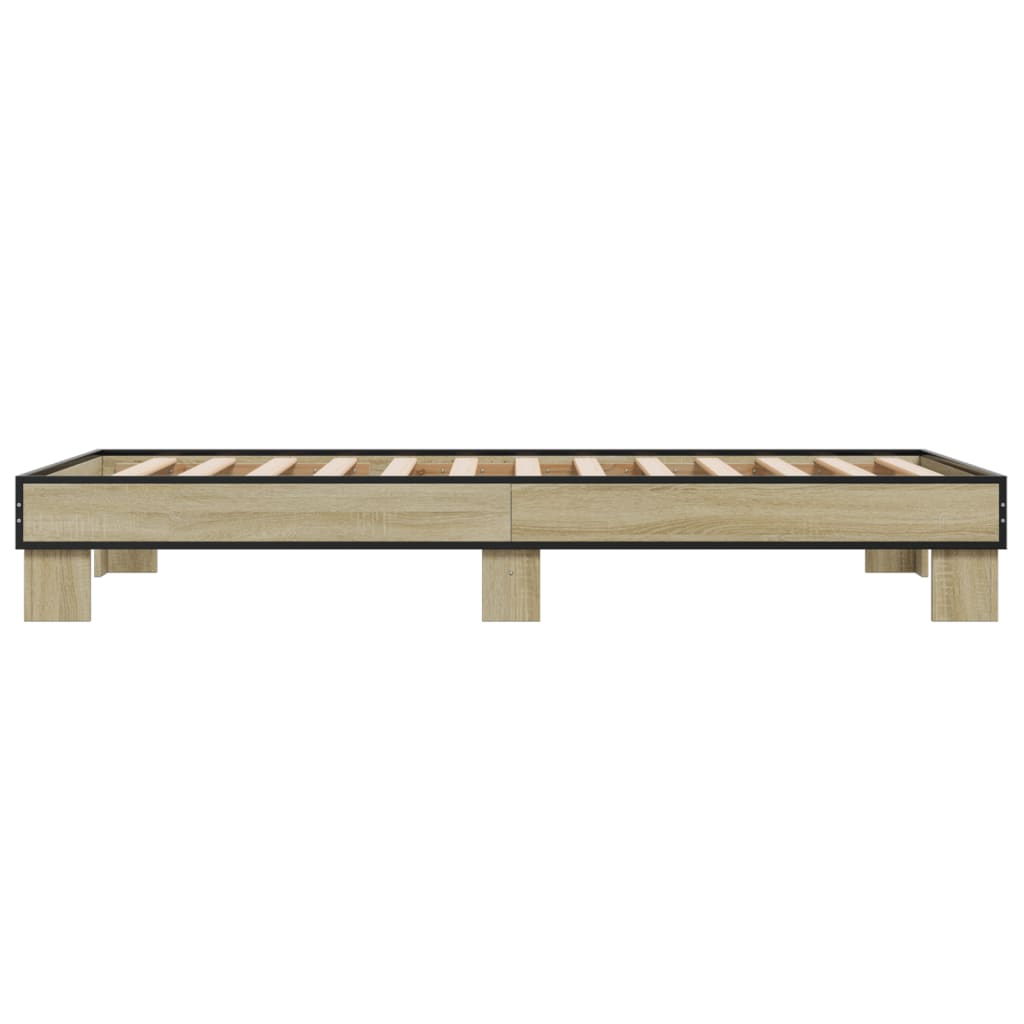 Sonoma Oak Bed Frame 100x200 cm - Stylish Wooden Design