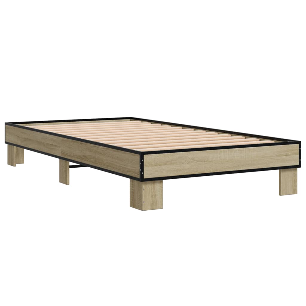 Sonoma Oak Bed Frame 100x200 cm - Stylish Wooden Design