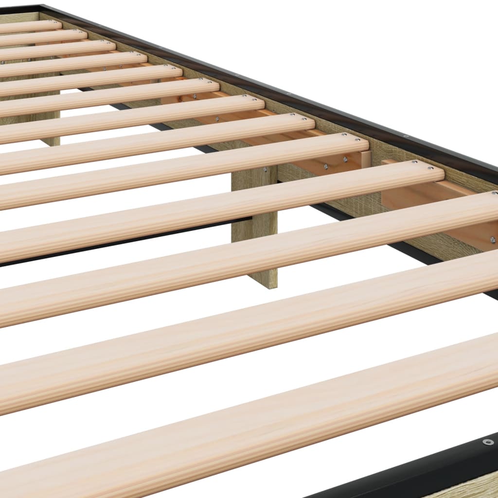 Sonoma Oak Bed Frame 100x200 cm - Stylish Wooden Design