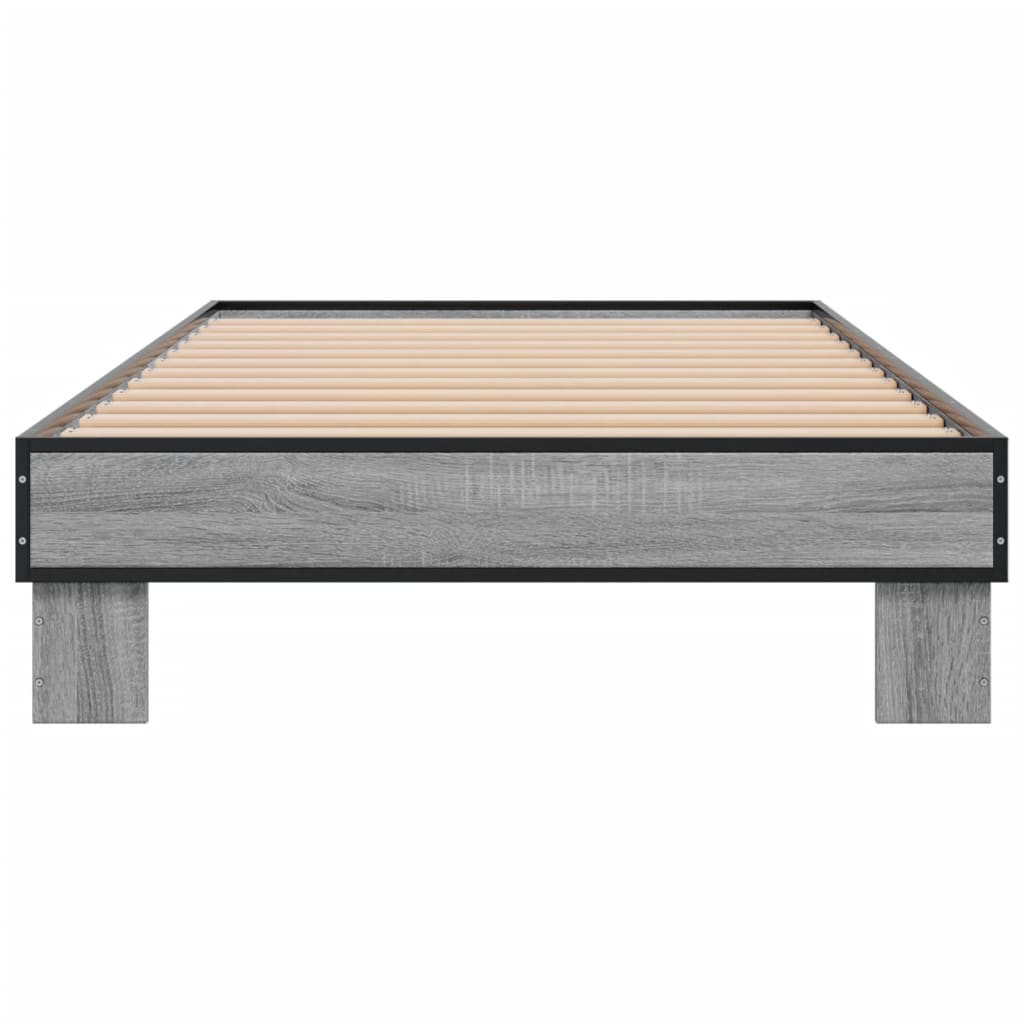 Sonoma Grey Bed Frame 90x200 cm - Modern Wood Finish