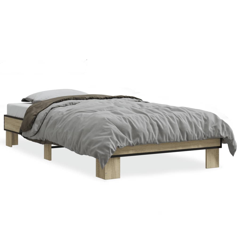 Sonoma Oak Bed Frame 75x190 cm Small Single - No Mattress Included