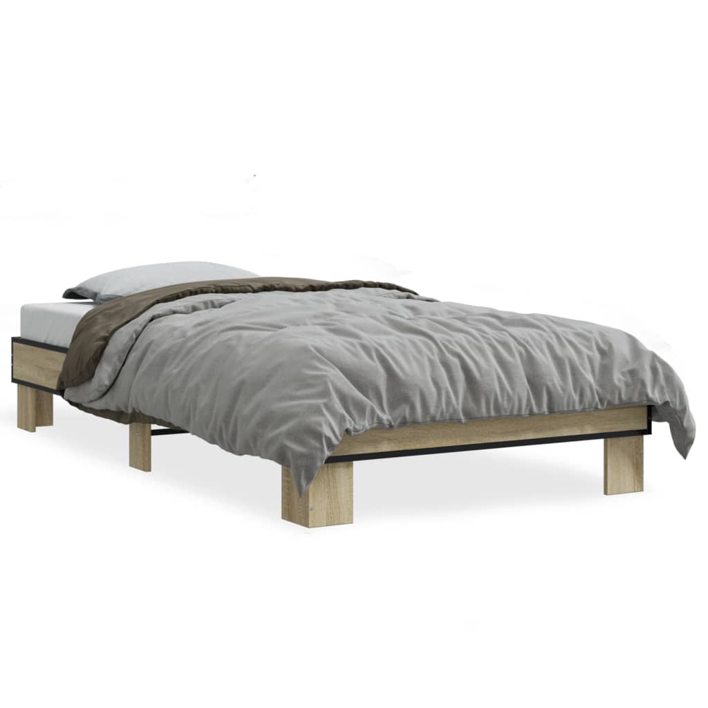 Sonoma Oak Single Bed Frame 90x190 cm - No Mattress Included