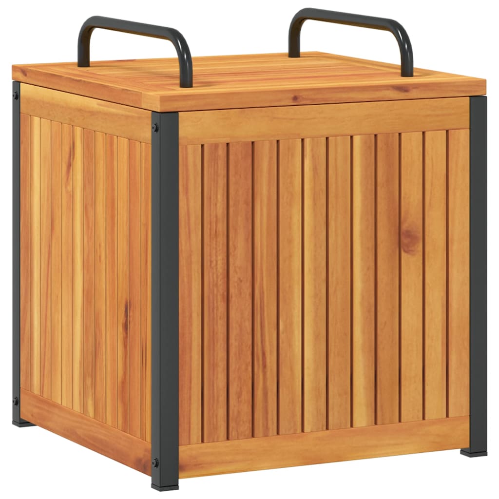 Acacia & Steel Outdoor Cushion Box 45x45x45/53 cm