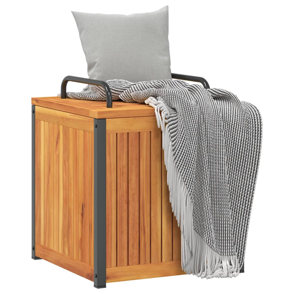 Acacia & Steel Outdoor Cushion Box 45x45x45/53 cm