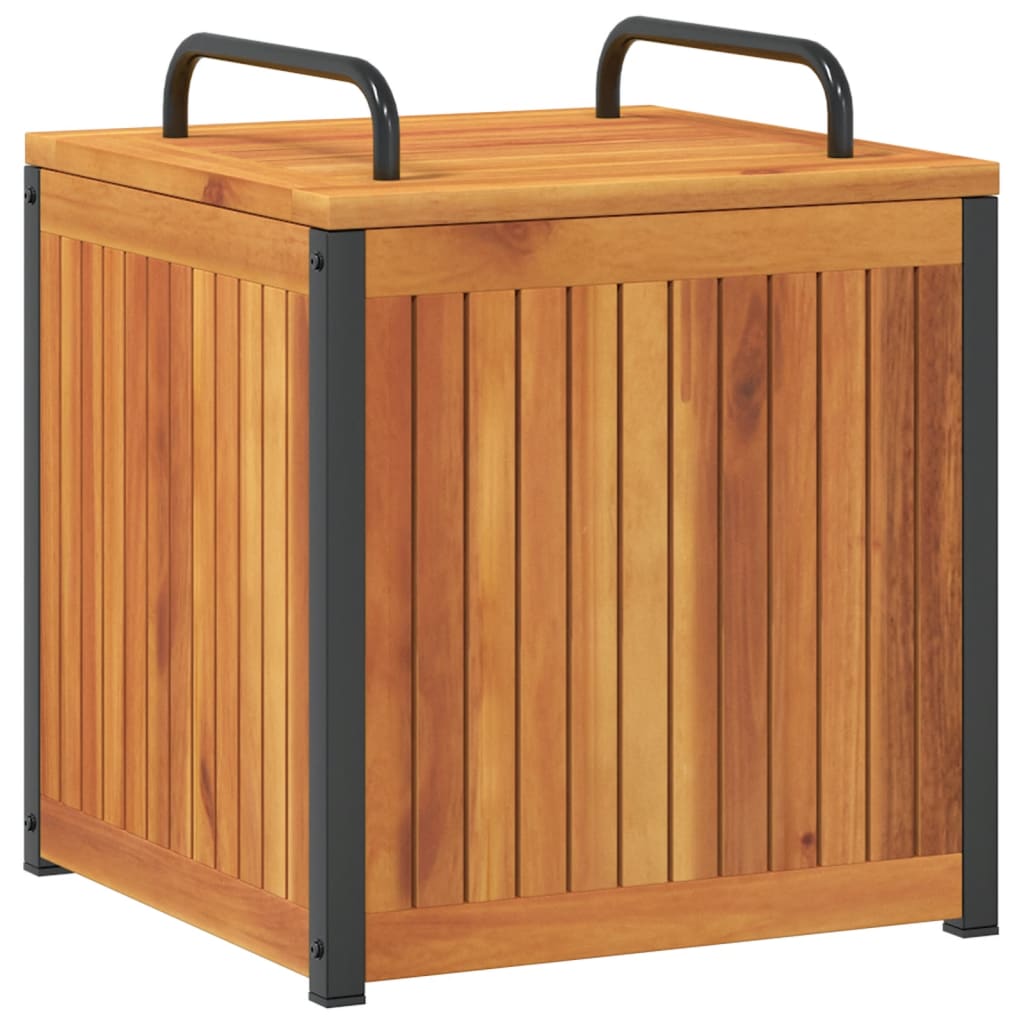 Acacia & Steel Outdoor Cushion Box 45x45x45/53 cm
