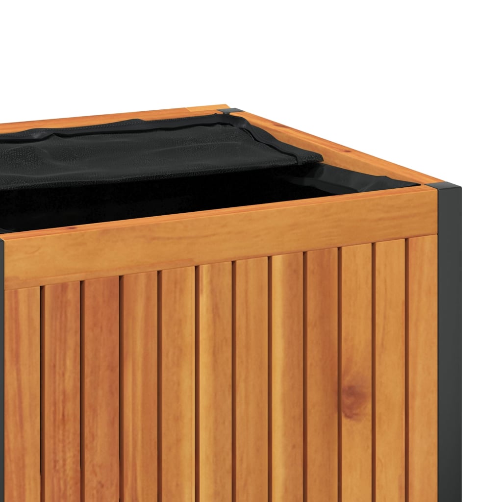 Acacia & Steel Outdoor Cushion Box 45x45x45/53 cm