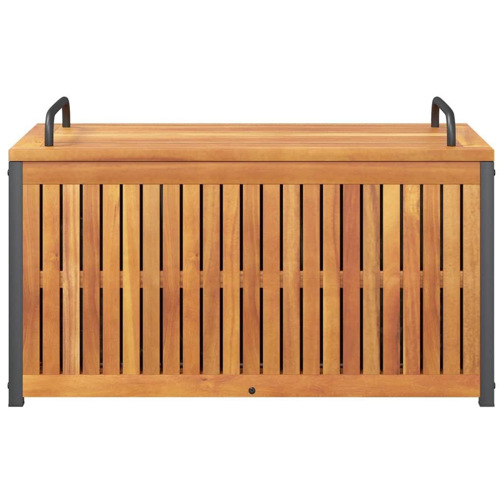Acacia Wood & Steel Outdoor Cushion Box 85x45x45cm