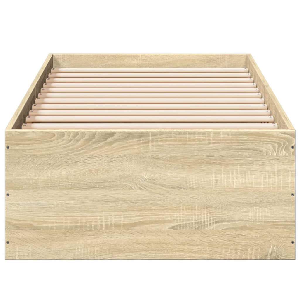 Sonoma Oak Small Single Bed Frame 75x190 cm - Engineered Wood