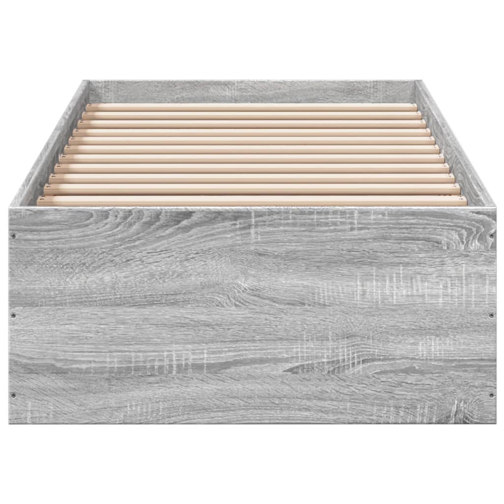 Grey Sonoma Engineered Wood Bed Frame 75x190 cm - Small Single