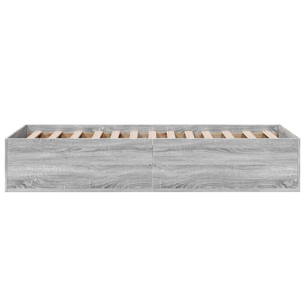 Grey Sonoma Engineered Wood Bed Frame 75x190 cm - Small Single