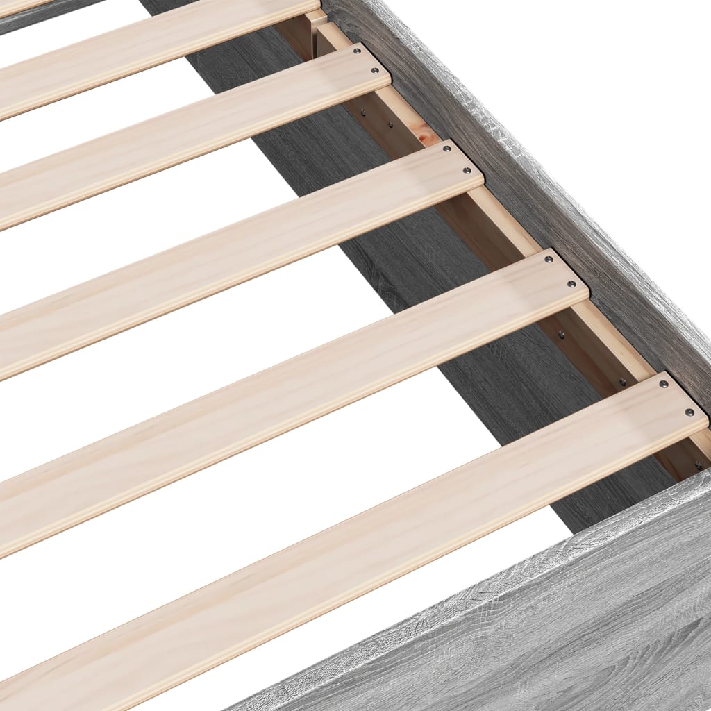 Grey Sonoma Engineered Wood Bed Frame 75x190 cm - Small Single