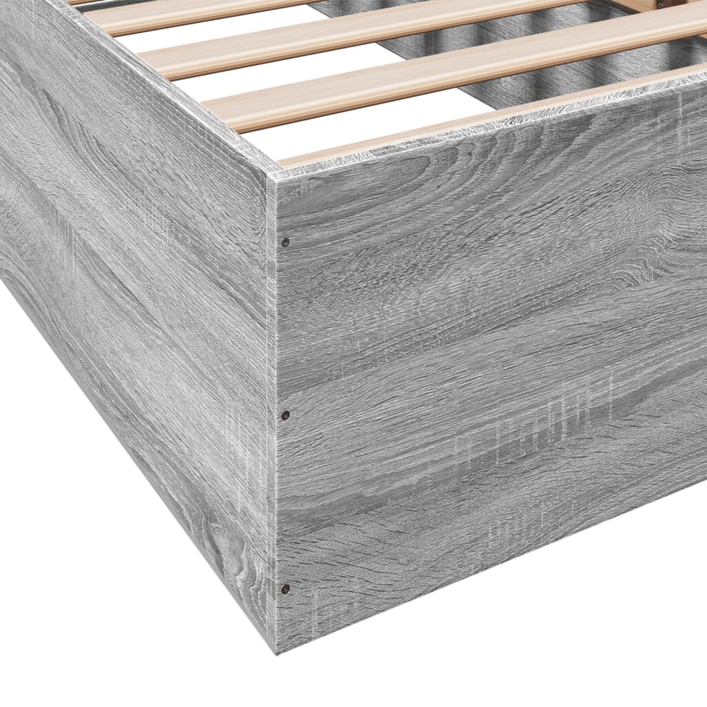 Grey Sonoma Engineered Wood Bed Frame 75x190 cm - Small Single