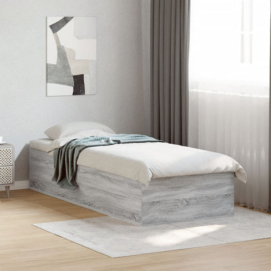 Grey Sonoma Engineered Wood Bed Frame 75x190 cm - Small Single