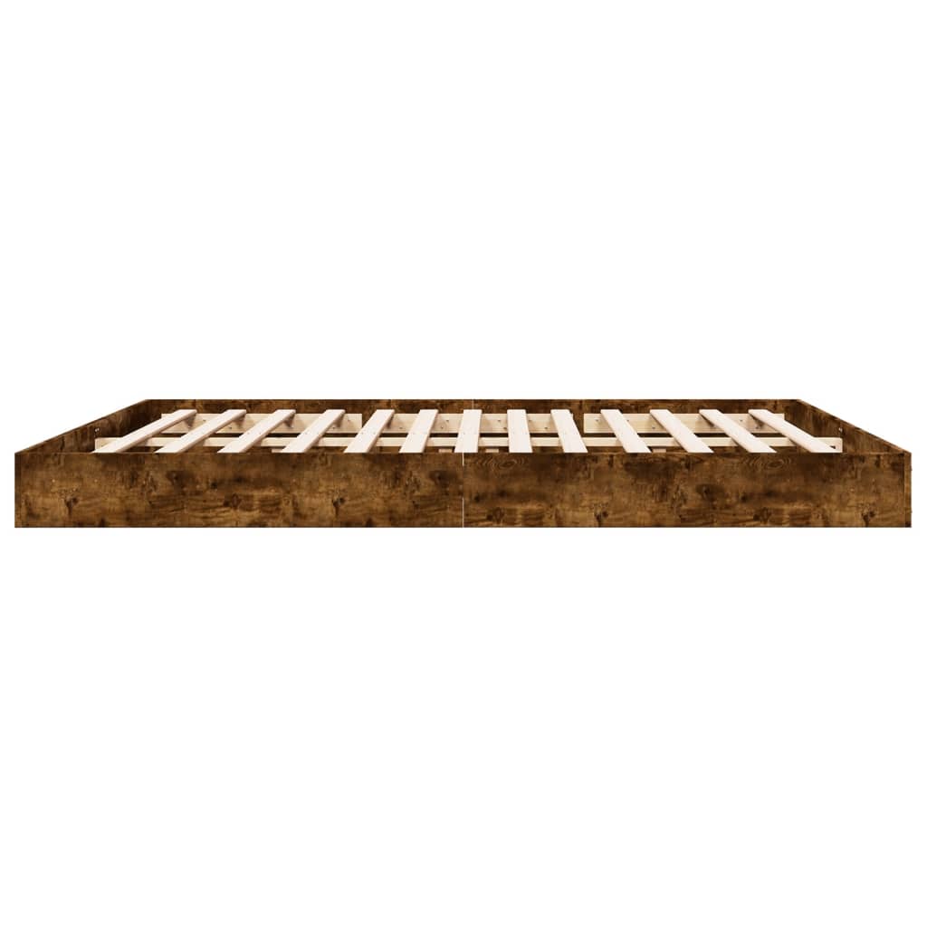 Super King Smoked Oak Bed Frame 180x200 cm - Engineered Wood