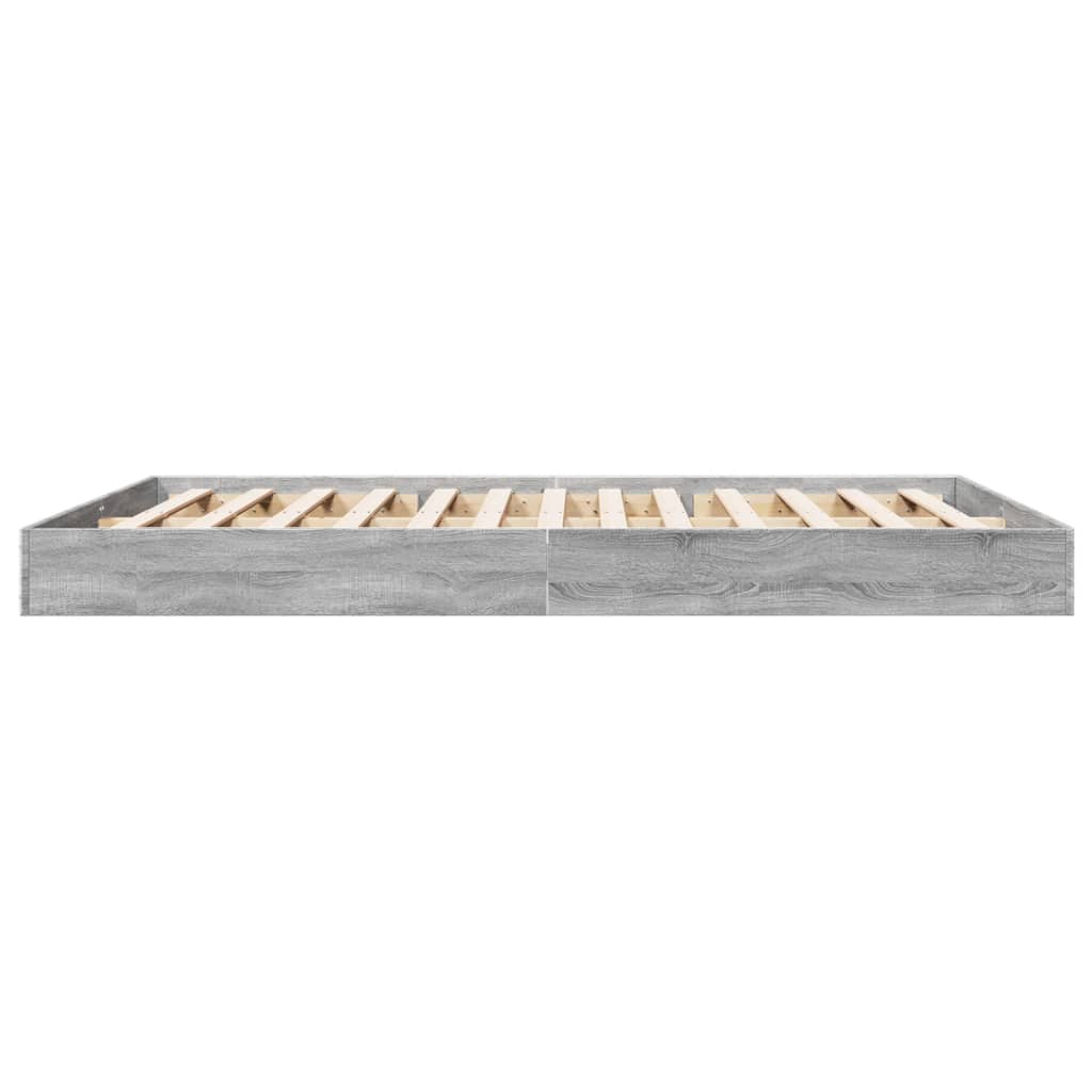 Grey Sonoma Bed Frame 160x200 cm - Durable Engineered Wood