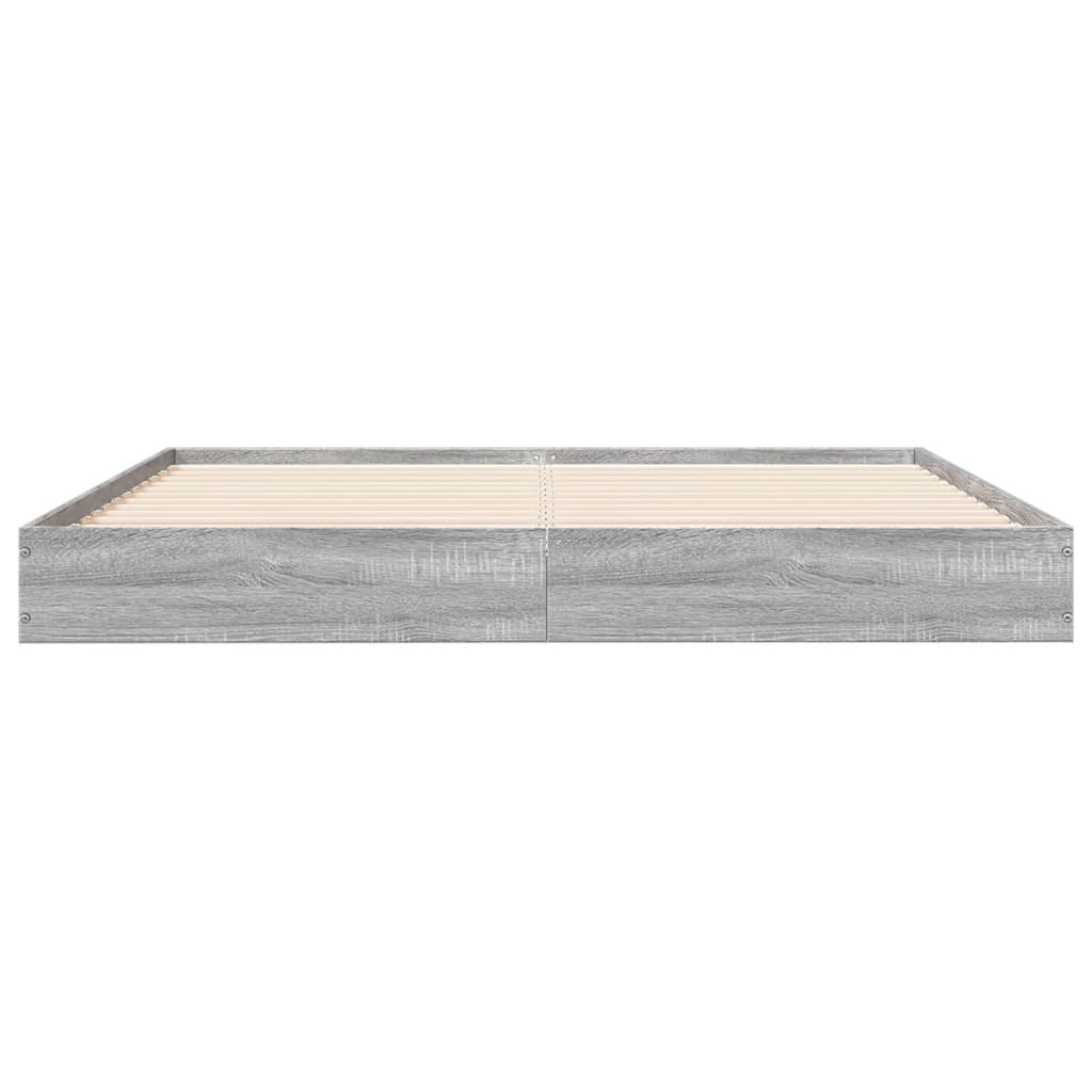 Grey Sonoma King Size Bed Frame 150x200 cm - Engineered Wood