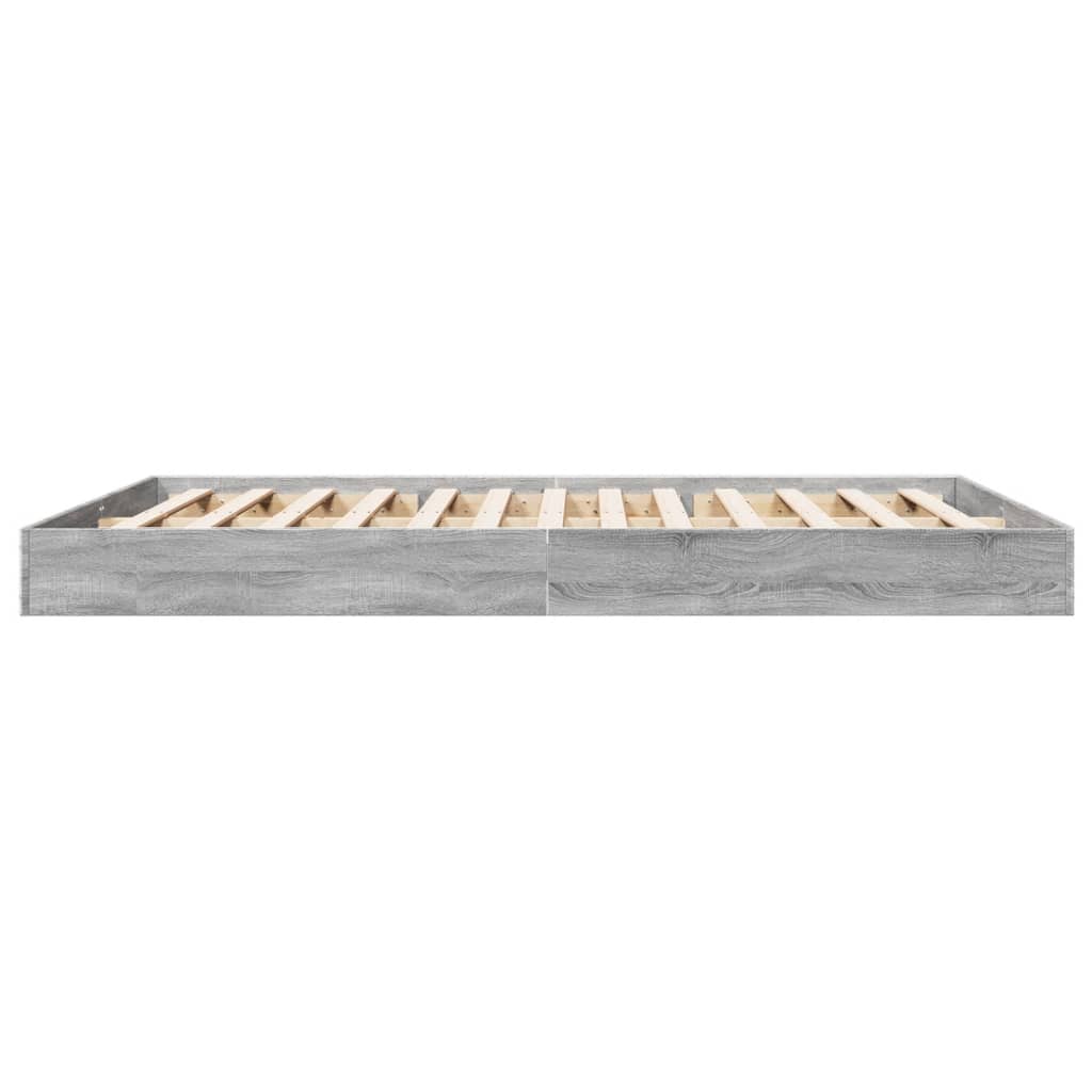Grey Sonoma King Size Bed Frame 150x200 cm - Engineered Wood