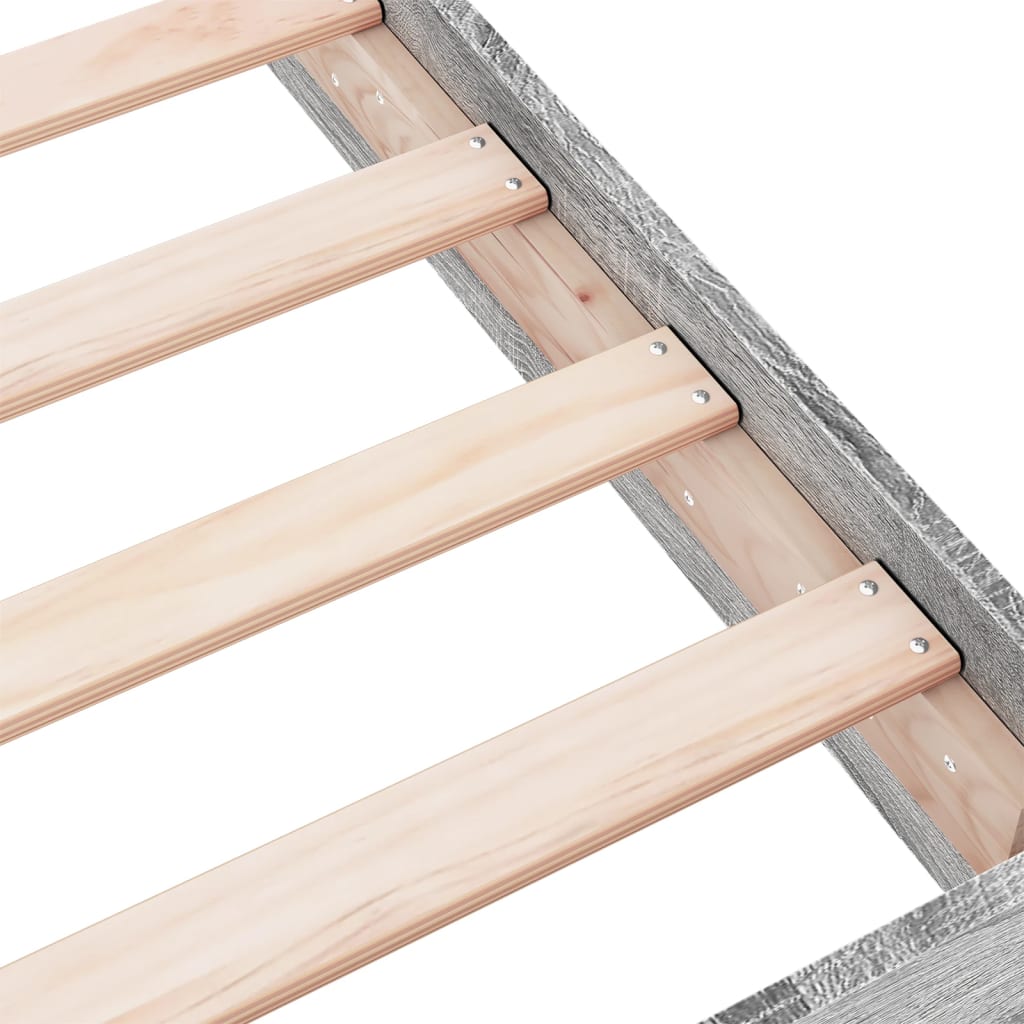 Grey Sonoma King Size Bed Frame 150x200 cm - Engineered Wood