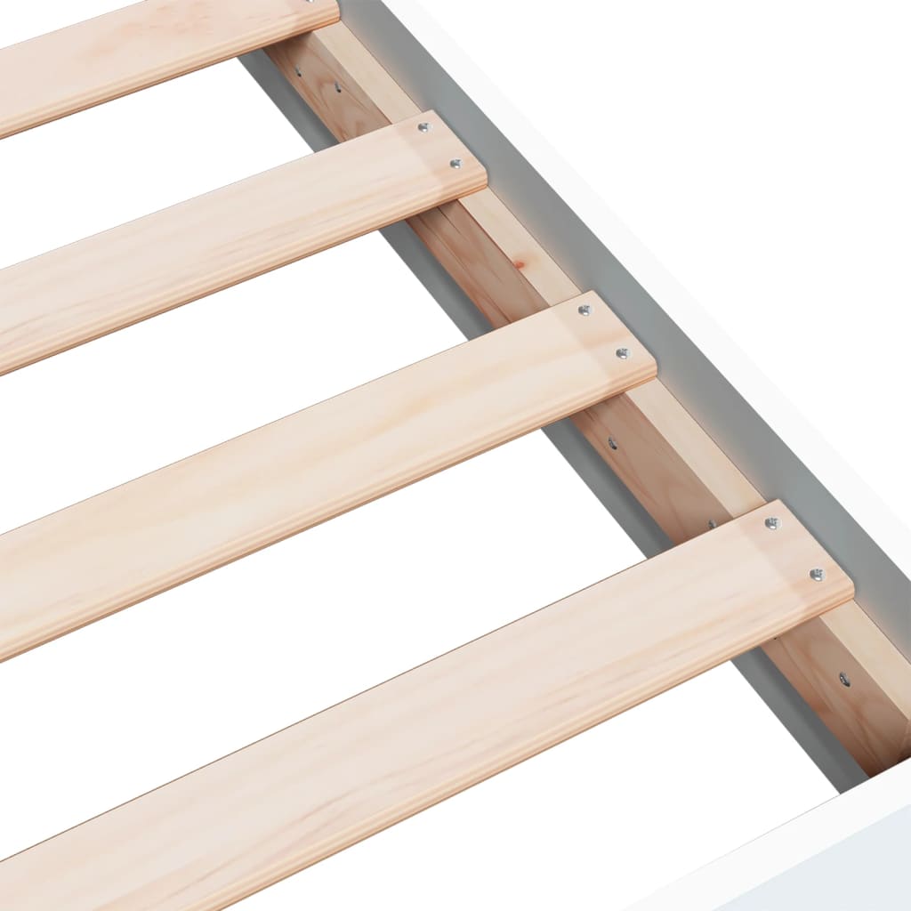 White Engineered Wood Bed Frame 100x200 cm - No Mattress Included
